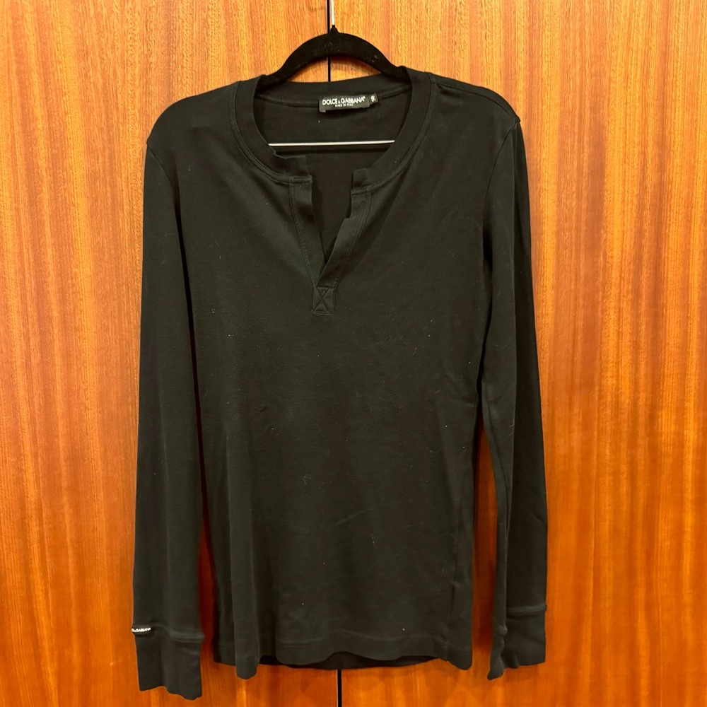 Dolce & Gabbana Men's Cotton Long Sleeve Tee. SIZE 50